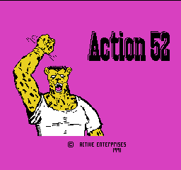 Action 52 title screen for NES